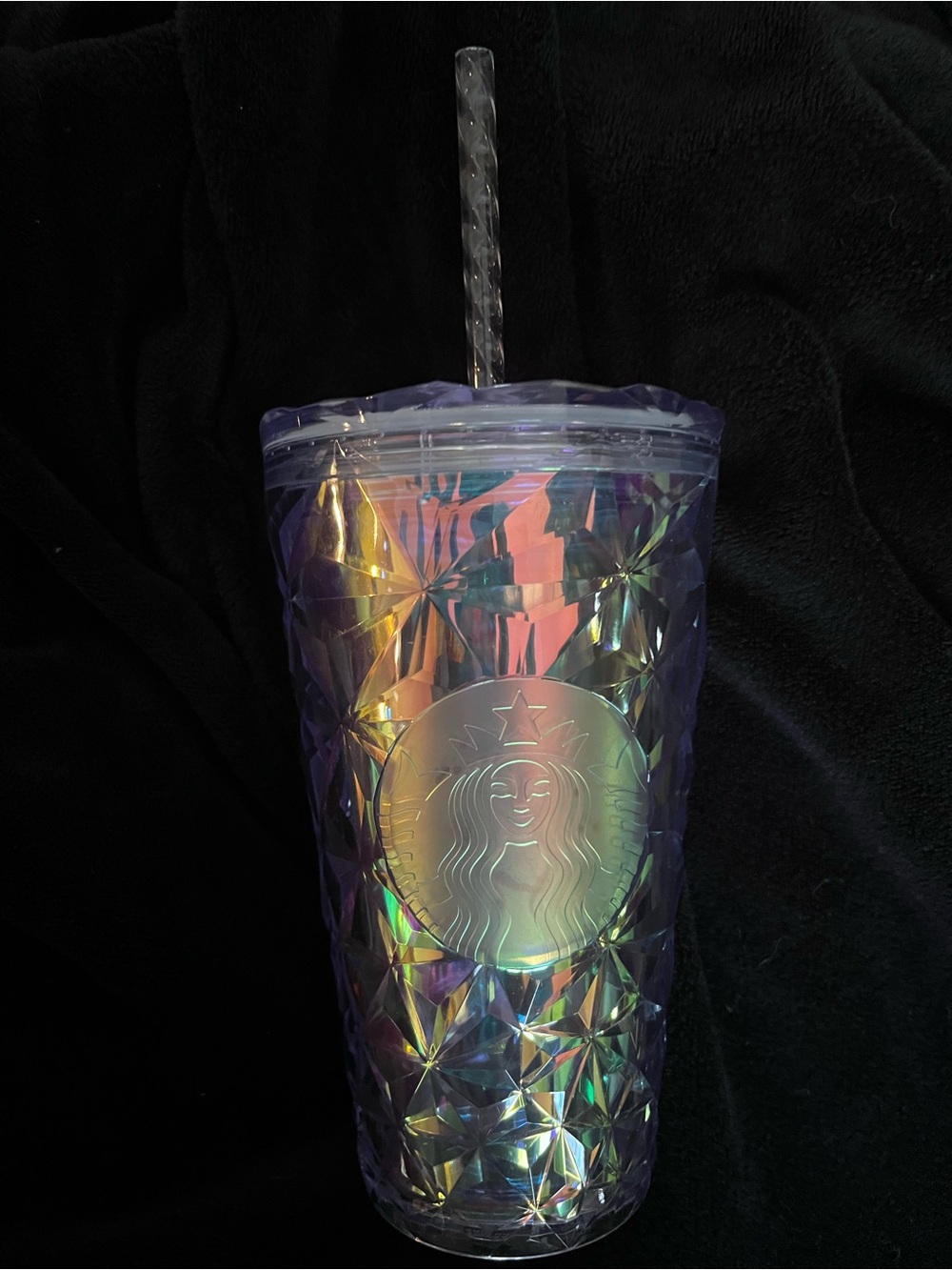 Starbucks Iridescent Purple Prism Tumbler with Reusable Straw